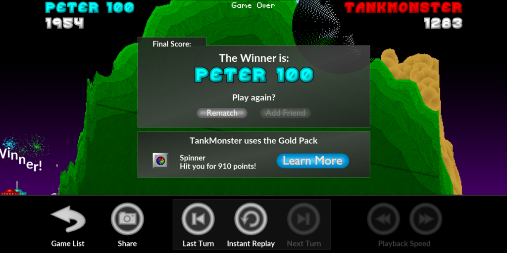 Pocket Tanks Online Victory Image